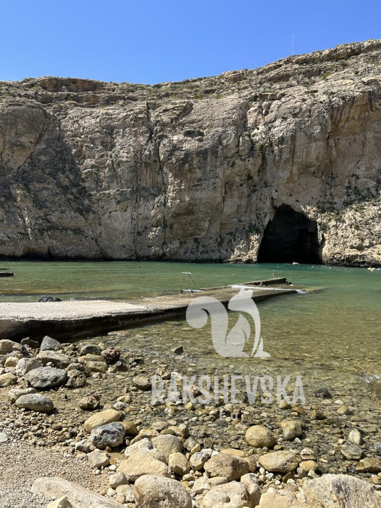 View from above the Inland Sea and the entrance to the tunnel