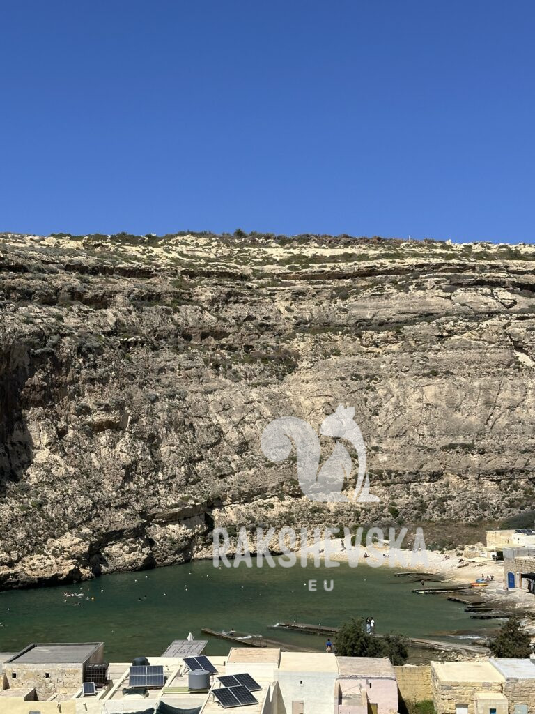 View from above the Inland Sea and the entrance to the tunnel